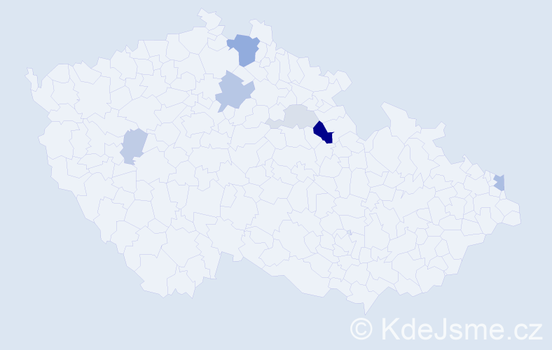 Příjmení: 'Adamčiak', počet výskytů 15 v celé ČR