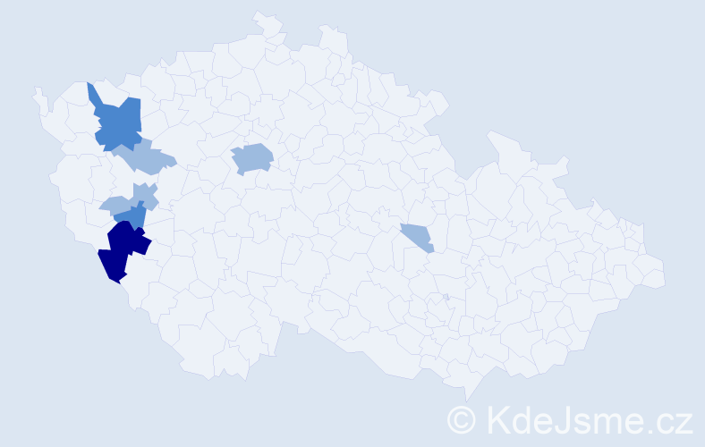 Příjmení: 'Thurnwaldová', počet výskytů 13 v celé ČR