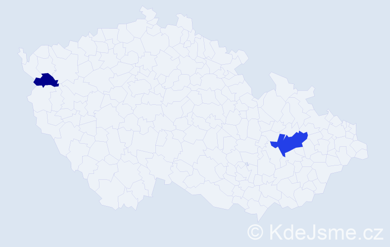 Příjmení: 'Sázeček', počet výskytů 4 v celé ČR