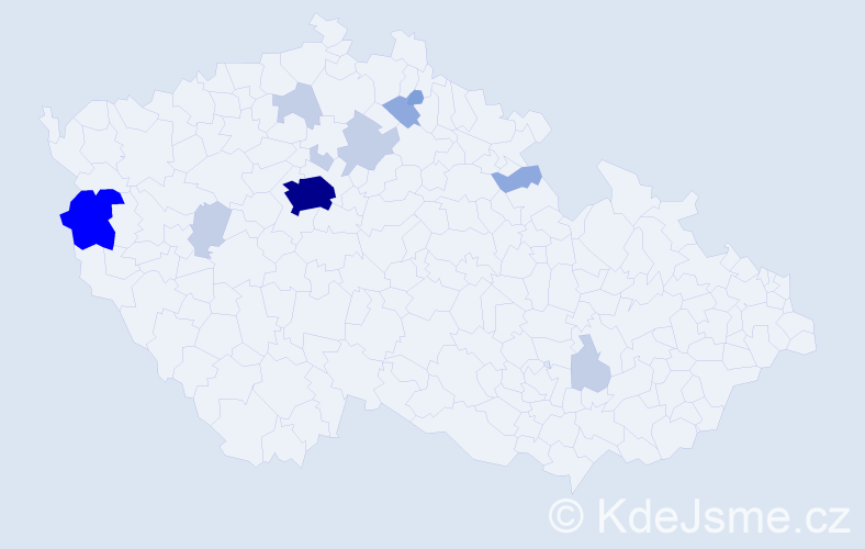 Příjmení: 'Chernychko', počet výskytů 31 v celé ČR
