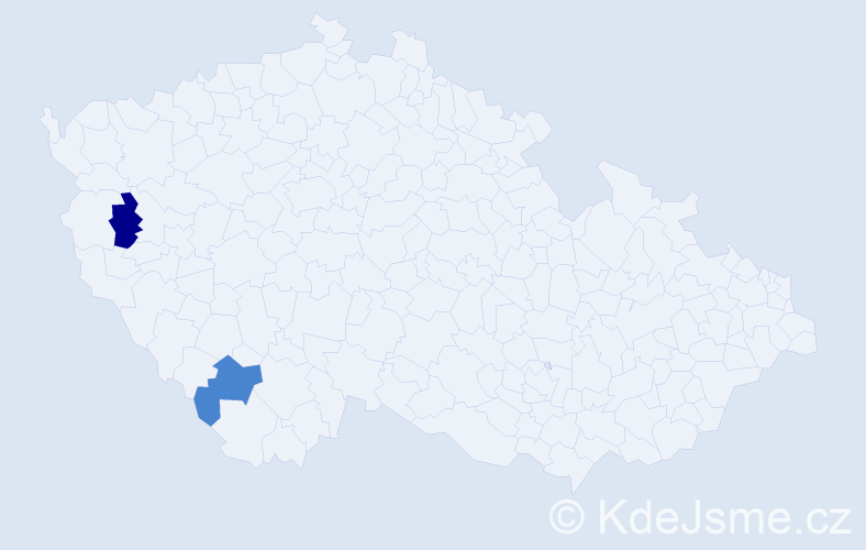 Příjmení: 'Zetzsche', počet výskytů 2 v celé ČR