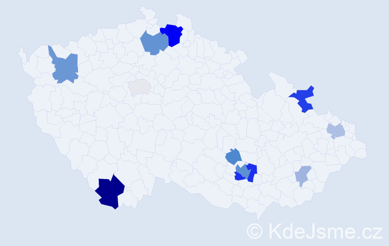 Příjmení: 'Vysekalová', počet výskytů 30 v celé ČR