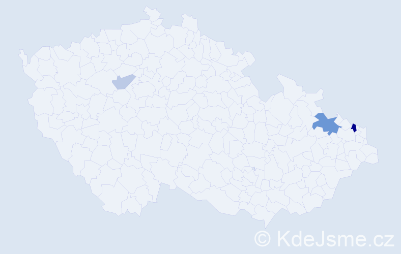 Příjmení: 'Mytych', počet výskytů 7 v celé ČR
