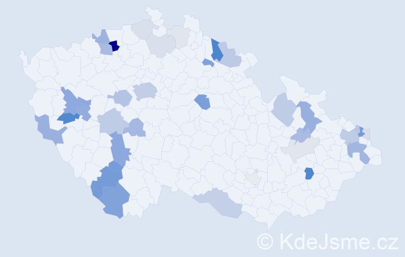 Příjmení: 'Jurčo', počet výskytů 99 v celé ČR