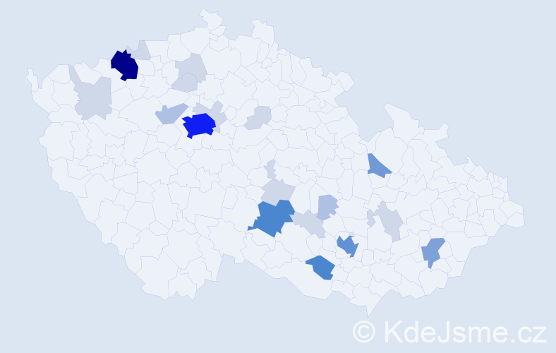 Příjmení: 'Sedmerová', počet výskytů 68 v celé ČR