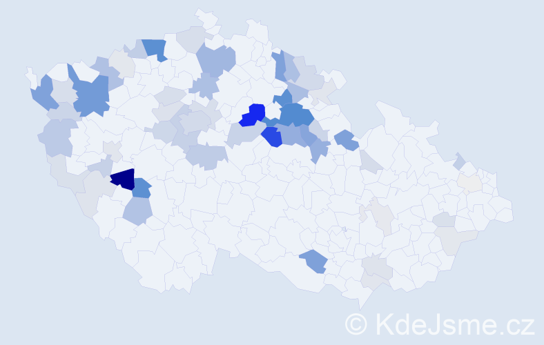 Příjmení: 'Chárová', počet výskytů 204 v celé ČR