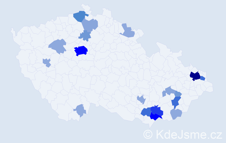 Příjmení: 'Gurská', počet výskytů 64 v celé ČR
