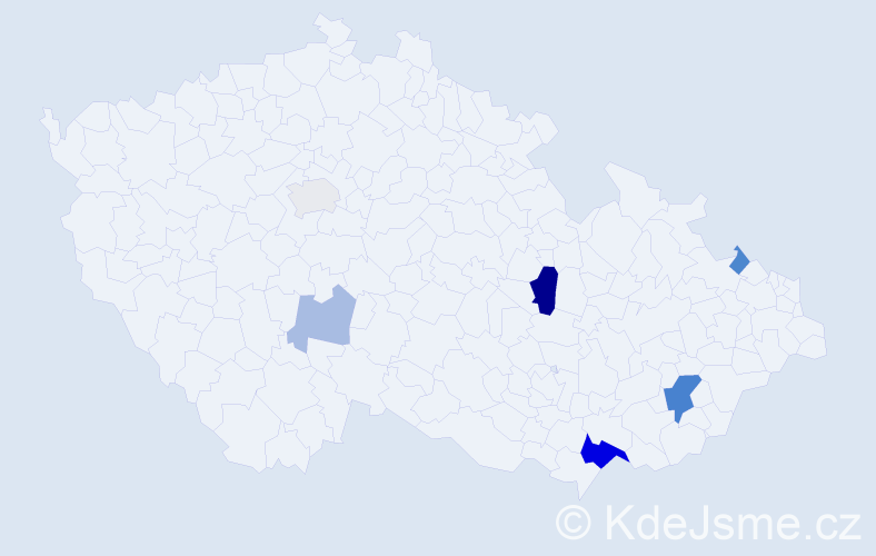 Příjmení: 'Barinková', počet výskytů 15 v celé ČR