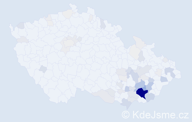 Příjmení: 'Omelka', počet výskytů 274 v celé ČR