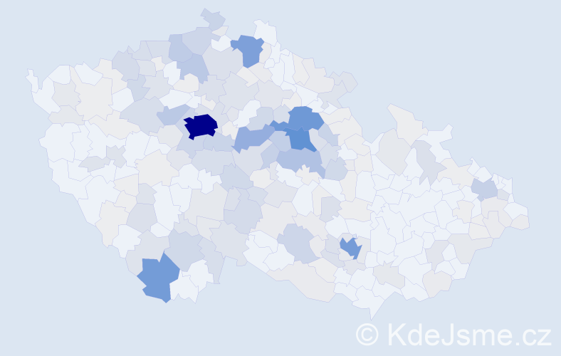 Příjmení: 'Hrubeš', počet výskytů 910 v celé ČR
