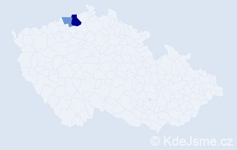 Příjmení: 'Belovová', počet výskytů 4 v celé ČR