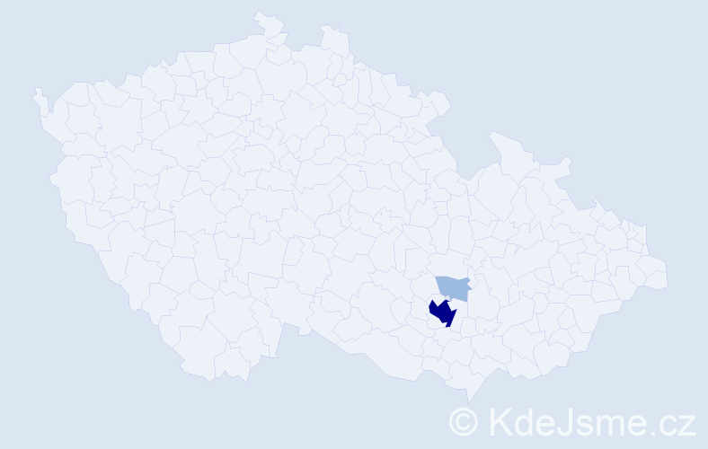 Příjmení: 'Pitharasová', počet výskytů 5 v celé ČR