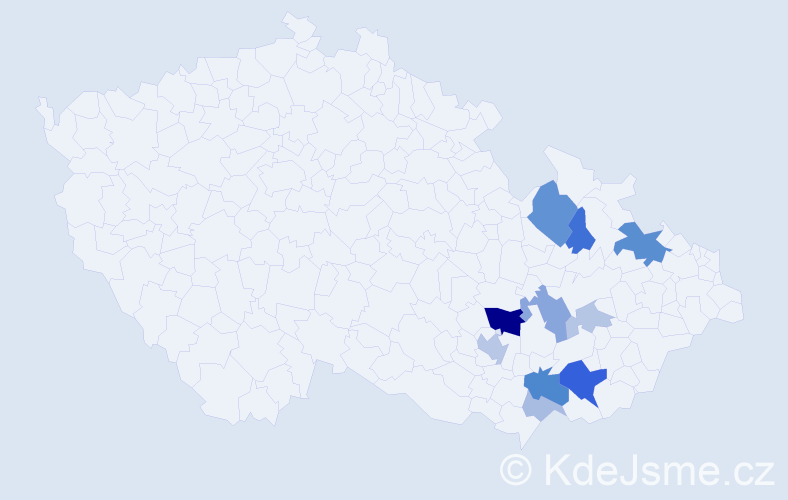 Příjmení: 'Kosorin', počet výskytů 29 v celé ČR