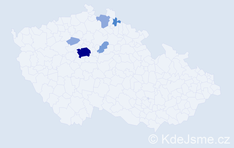 Příjmení: 'Mattern', počet výskytů 14 v celé ČR