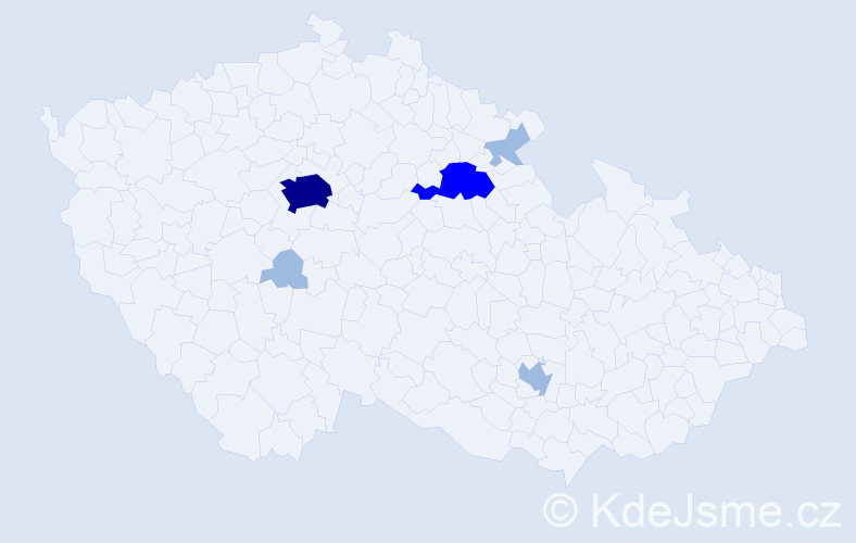 Příjmení: 'Dovec', počet výskytů 10 v celé ČR