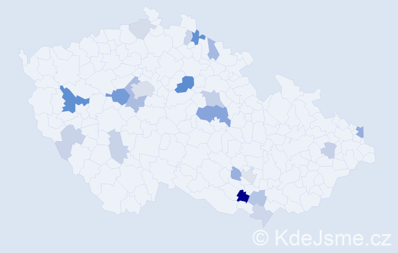 Příjmení: 'Bittmann', počet výskytů 47 v celé ČR