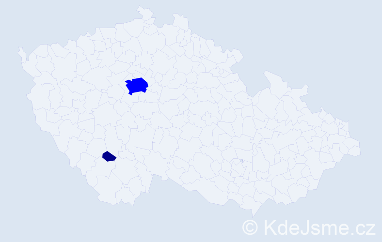 Příjmení: 'Korbuth', počet výskytů 3 v celé ČR