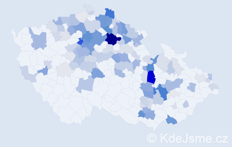 Příjmení: 'Lachmanová', počet výskytů 475 v celé ČR