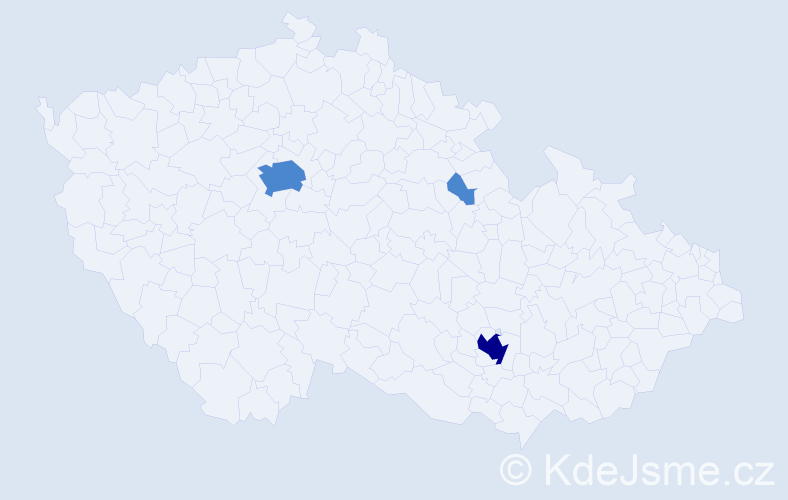 Příjmení: 'Mošat', počet výskytů 5 v celé ČR