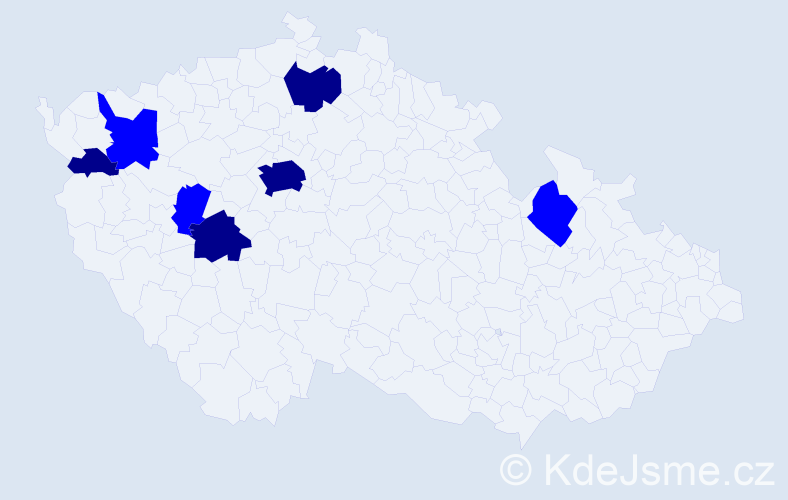 Příjmení: 'Hochmutová', počet výskytů 11 v celé ČR