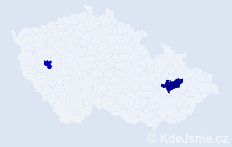 Příjmení: 'Korcan', počet výskytů 2 v celé ČR