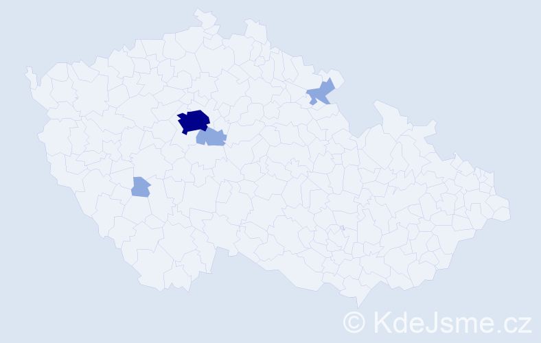 Příjmení: 'Sharan', počet výskytů 9 v celé ČR