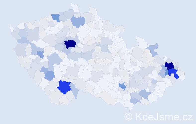 Příjmení: 'Klečková', počet výskytů 1079 v celé ČR