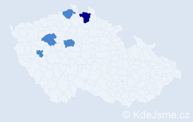 Příjmení: 'Boychev', počet výskytů 7 v celé ČR