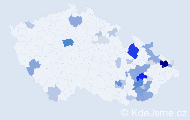 Příjmení: 'Flašar', počet výskytů 128 v celé ČR