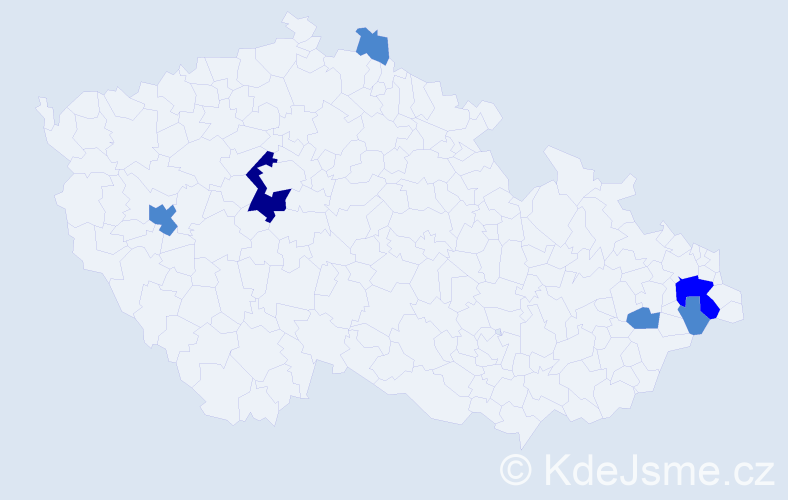 Příjmení: 'Czerwinski', počet výskytů 9 v celé ČR