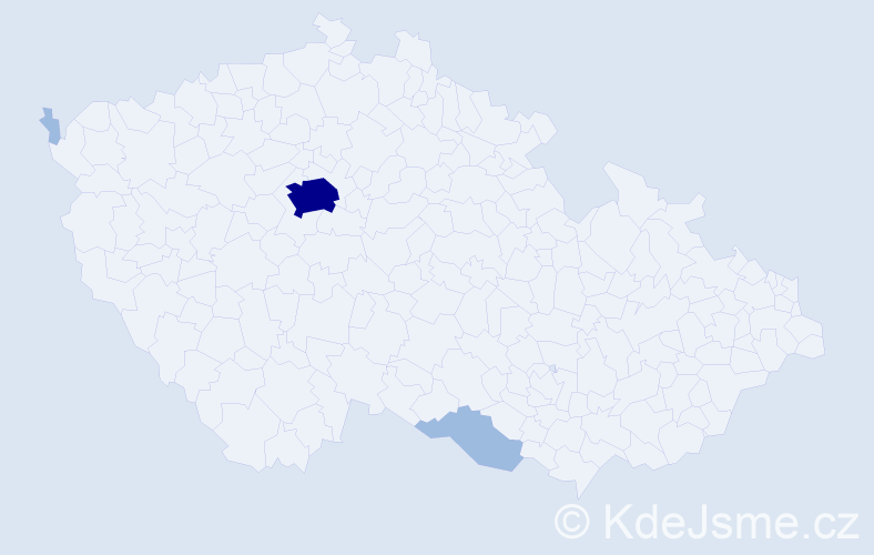 Příjmení: 'Trajbold', počet výskytů 6 v celé ČR