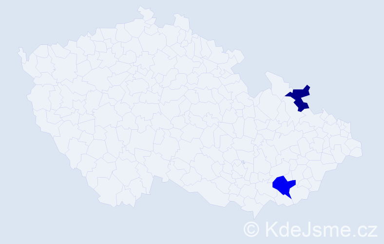 Příjmení: 'Argiriu', počet výskytů 5 v celé ČR