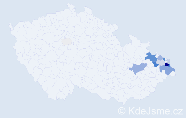 Příjmení: 'Galgonková', počet výskytů 36 v celé ČR