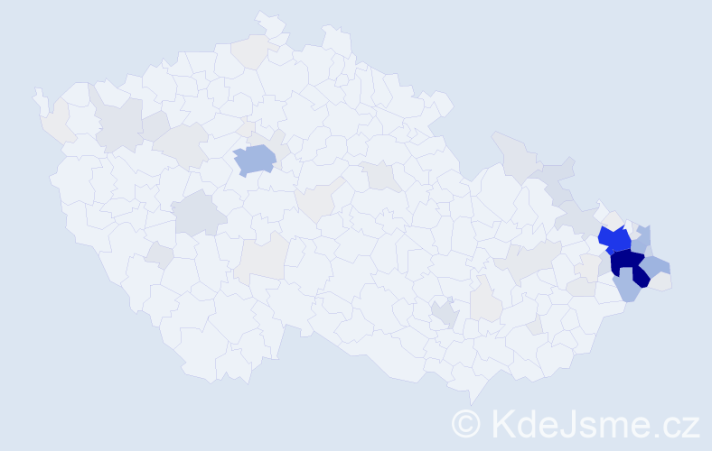 Příjmení: 'Nytra', počet výskytů 317 v celé ČR