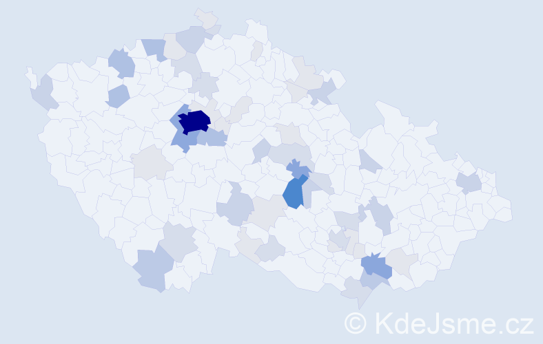 Příjmení: 'Bezchlebová', počet výskytů 170 v celé ČR