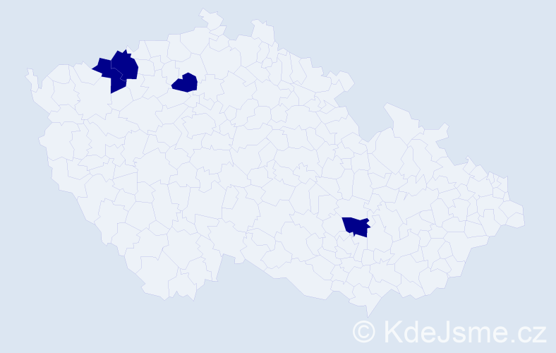 Příjmení: 'Derinková', počet výskytů 4 v celé ČR