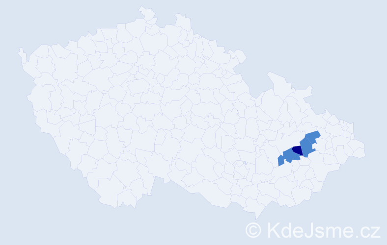Příjmení: 'Zbožková', počet výskytů 6 v celé ČR