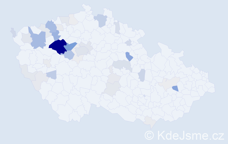 Příjmení: 'Melčová', počet výskytů 160 v celé ČR