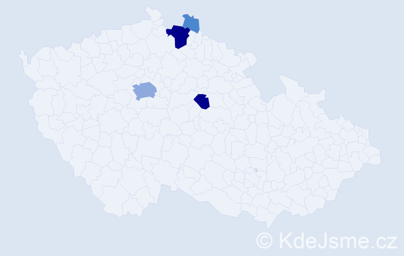 Příjmení: 'Gamper', počet výskytů 16 v celé ČR