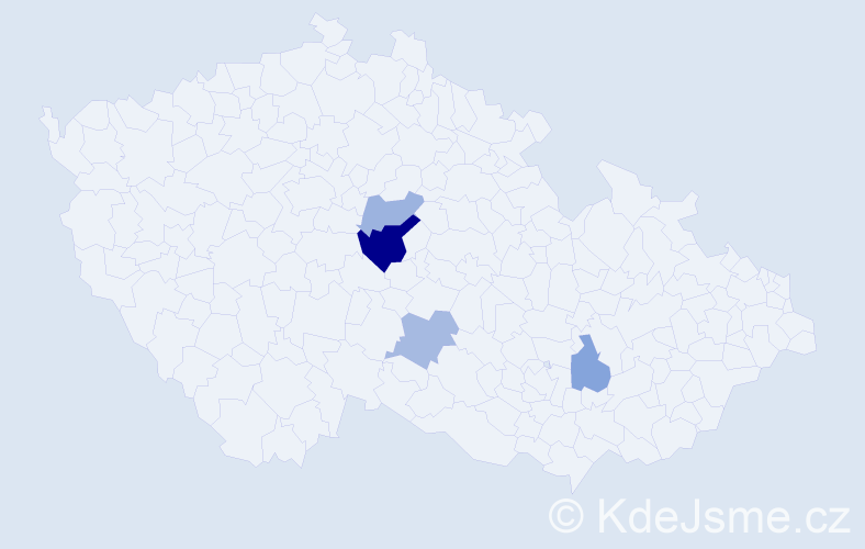 Příjmení: 'Krajbychová', počet výskytů 7 v celé ČR