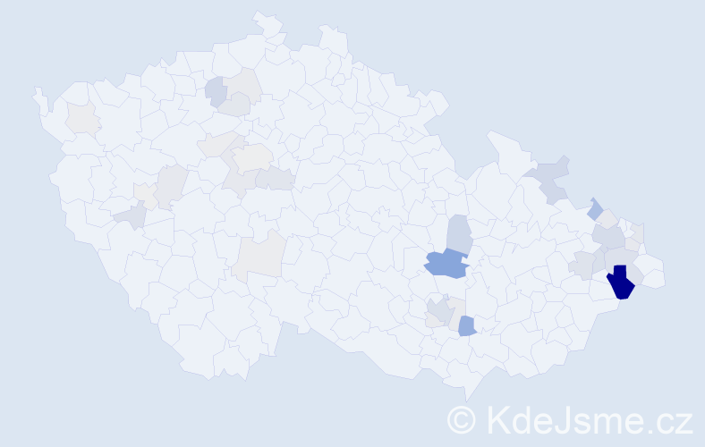 Příjmení: 'Kraut', počet výskytů 106 v celé ČR