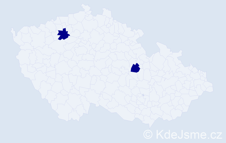 Příjmení: 'Blattová', počet výskytů 2 v celé ČR