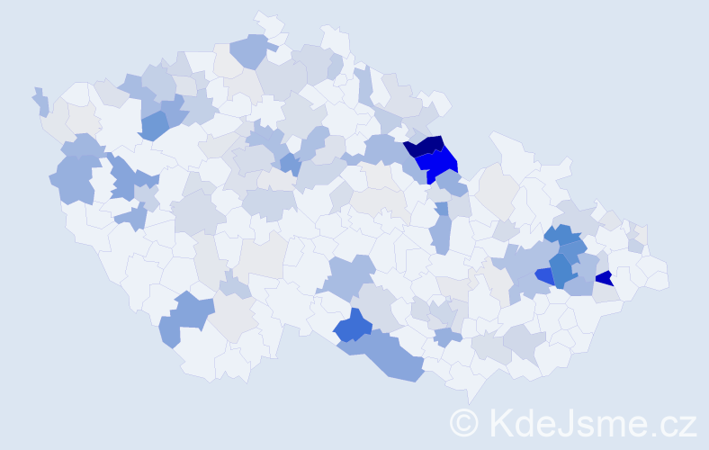 Příjmení: 'Pop', počet výskytů 392 v celé ČR