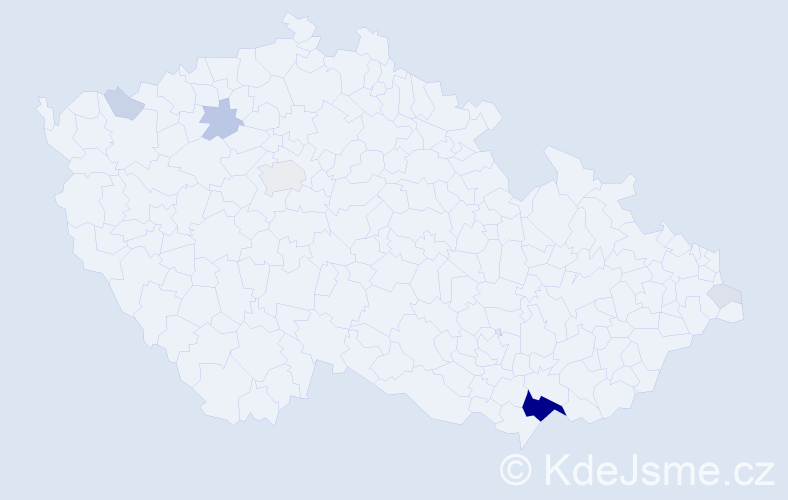 Příjmení: 'Pindová', počet výskytů 33 v celé ČR