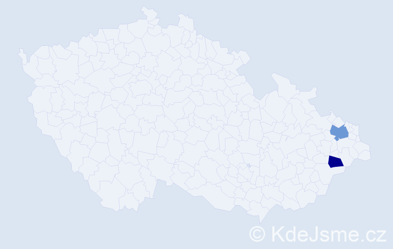 Příjmení: 'Stoimenovová', počet výskytů 3 v celé ČR