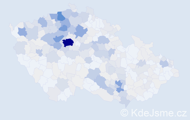 Příjmení: 'Husák', počet výskytů 1555 v celé ČR