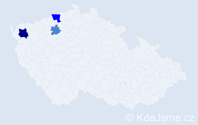 Příjmení: 'Džubanová', počet výskytů 6 v celé ČR