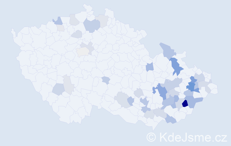 Příjmení: 'Malčíková', počet výskytů 145 v celé ČR