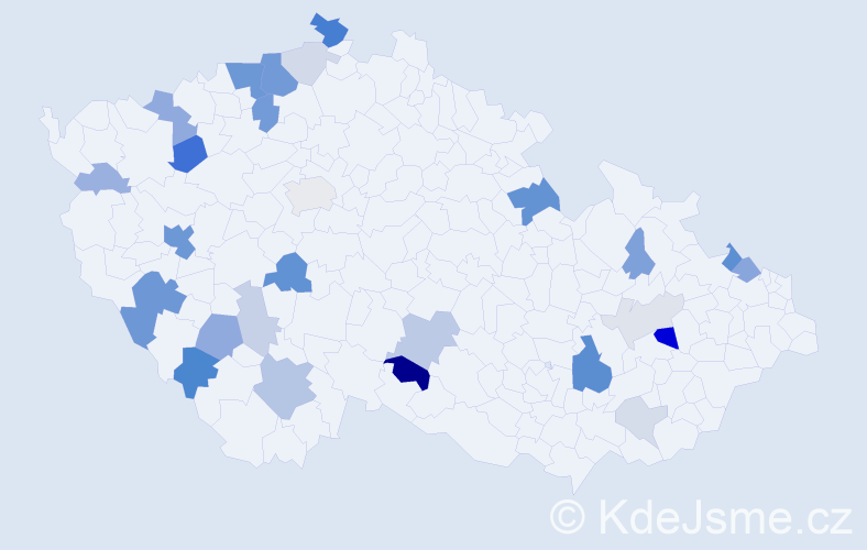 Příjmení: 'Engl', počet výskytů 76 v celé ČR
