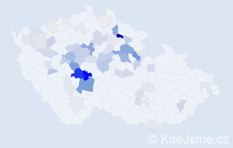 Příjmení: 'Včeláková', počet výskytů 218 v celé ČR